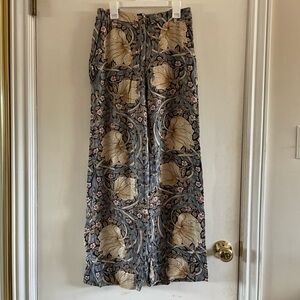 h&m william morris print trousers